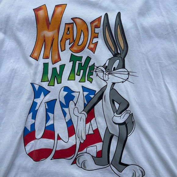 VINTAGE 1995 MADE IN THE USA LOONEY TUNES BUGS BUNNY SIZE XL - Picture 2 of 4